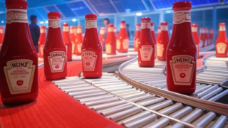 Kraft Heinz factory upgrades: Workers modernizing manufacturing facilities with new technology to improve efficiency and combat tariffs.Image